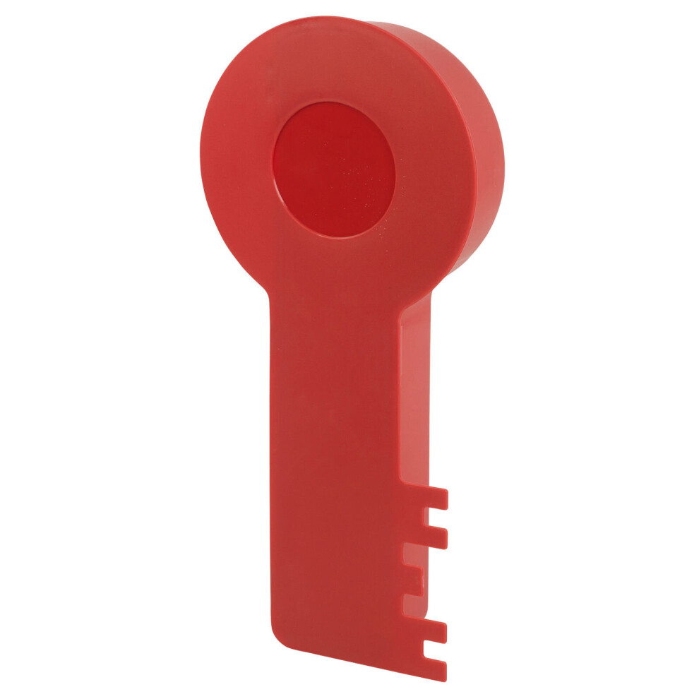(Red) Key Shaped Cabinet Storage Box Wall Mountable