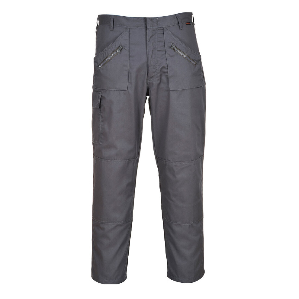 Portwest S887- Grey Sz 32 Regular Action Work Trousers Safety