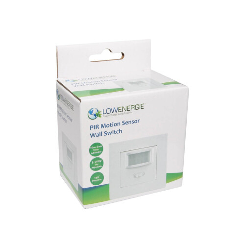 Lowenergie (No Neutral, 500w Selection Switched) Occupancy Sensor PIR Motion Light Switch Ceiling Recessed Wall Long Short Range 2
