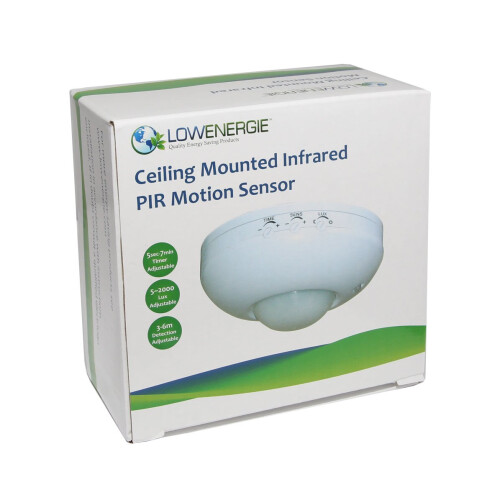 Lowenergie (Ceiling Mounted 1200w) Occupancy Sensor PIR Motion Light Switch Ceiling Recessed Wall Long Short Range 2