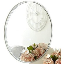 Luxury 50cm Round Silver Mirror Home Décor
