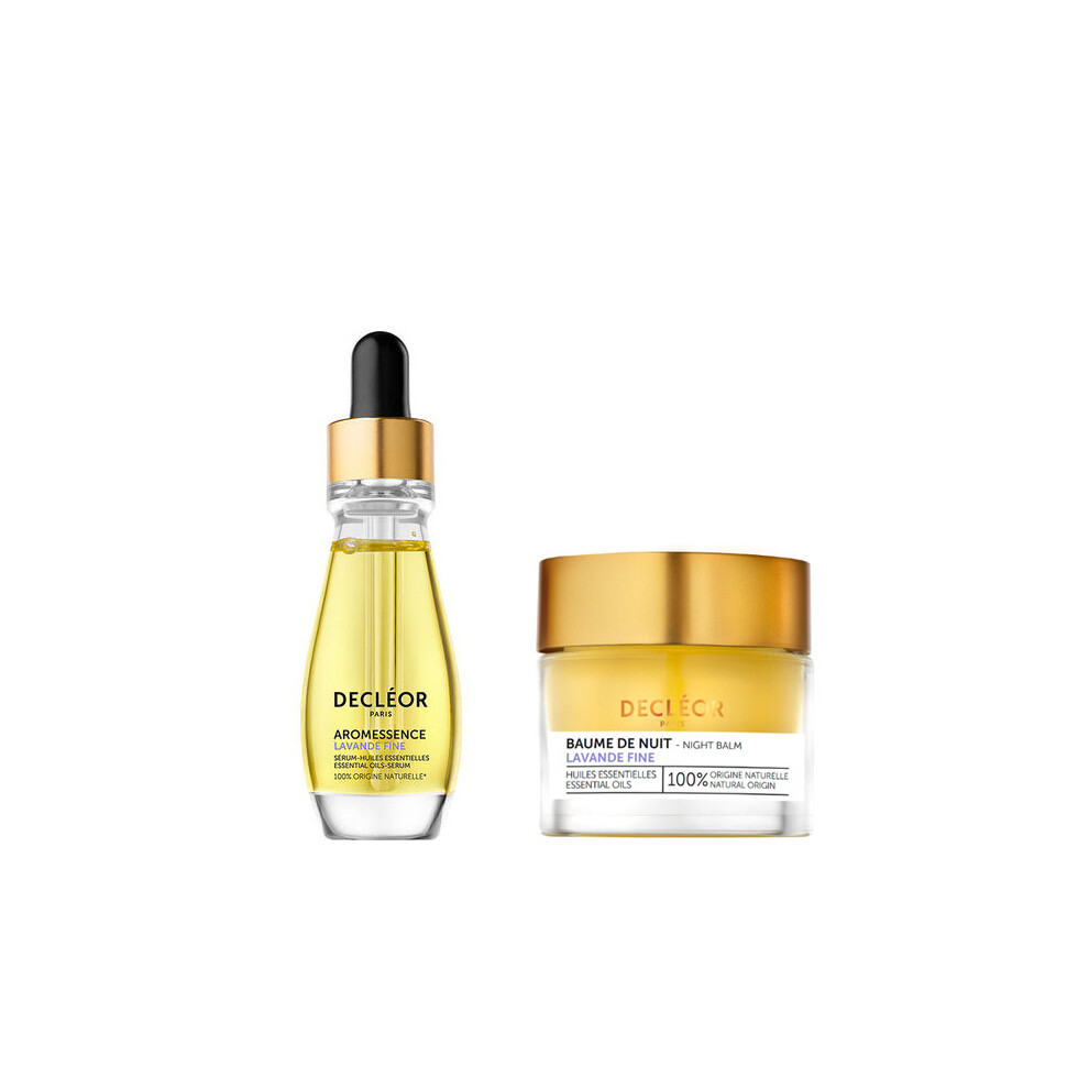 Decleor Lavender Fine Aromessence Essential Oil-Serum 15ml and Rejuvenating Night Balm 15ml