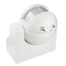 (WHITE Wall Mounted, 1200w) Occupancy Sensor PIR Motion Light Switch Ceiling Recessed Wall Long Short Range