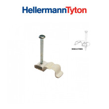 20 x White Metal Cable Clips HellermannTyton Twin 4.5mm Shotgun WF65/CT63