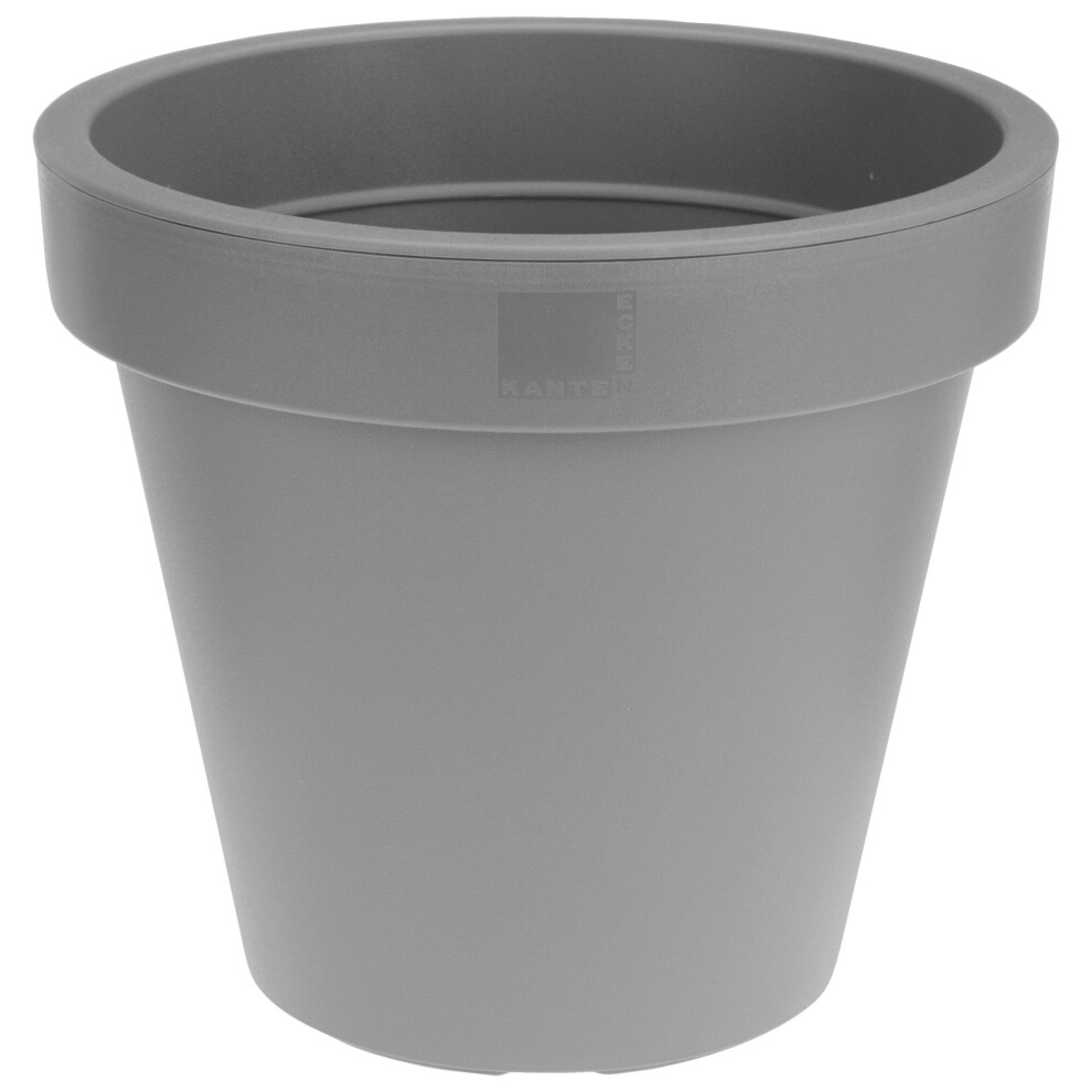 (Grey) Strong Round Plastic Irrigation System Plant Pots