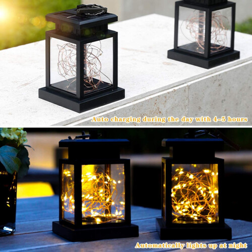 Solar LED String Lights Outdoor Garden Hanging Lantern Lamps With Hook 1