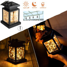Solar LED String Lights Outdoor Garden Hanging Lantern Lamps With Hook
