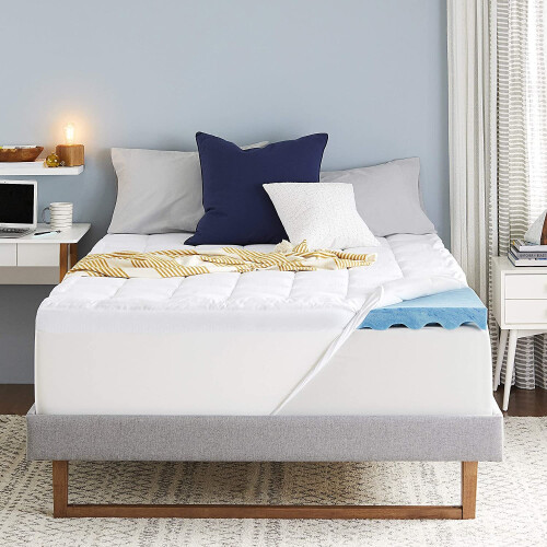 Dual Layer Mattress Topper, 4 Inches, Queen