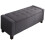 Verona Ottoman Storage Bench Bedding Box - Charcoal Fabric 1