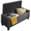 Verona Ottoman Storage Bench Bedding Box - Charcoal Fabric 8