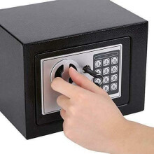 (8.5 L Black) Digital Steel Safety Box Electronic Coffer Deposit Box