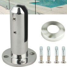 DIY Round Stairs Balustrade Balcony Glass Spigot Pool Free Standing Fence Clamp
