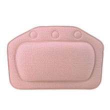 (Pink) Home Soft Luxury Bath Pillow Spa Relaxing Bathtub Pads Bathroom Cushion Massage