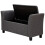 Verona Ottoman Storage Window Seat - Charcoal Grey Fabric 3