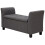 Verona Ottoman Storage Window Seat - Charcoal Grey Fabric 1