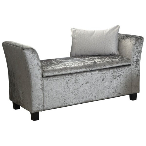Verona Crushed Velvet Window Seats - Grey