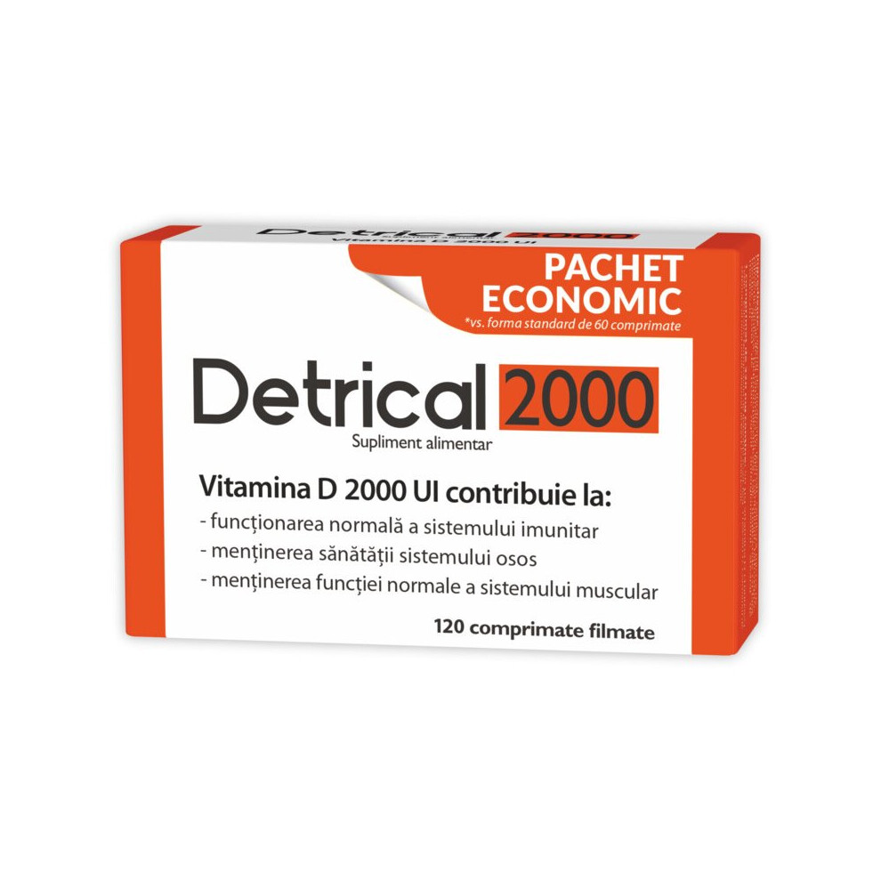 DETRICAL 2000 ui 120 tablets - Vitamin D3 (cholecalciferol)