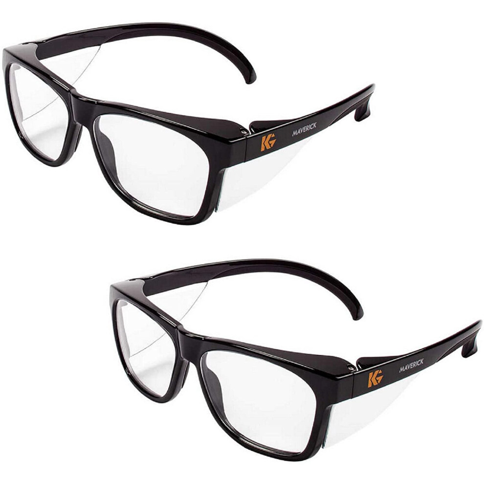 Clear Anti-Fog Lens With Black Frame Intergrated Side Shields (2 Pair) 036000186291