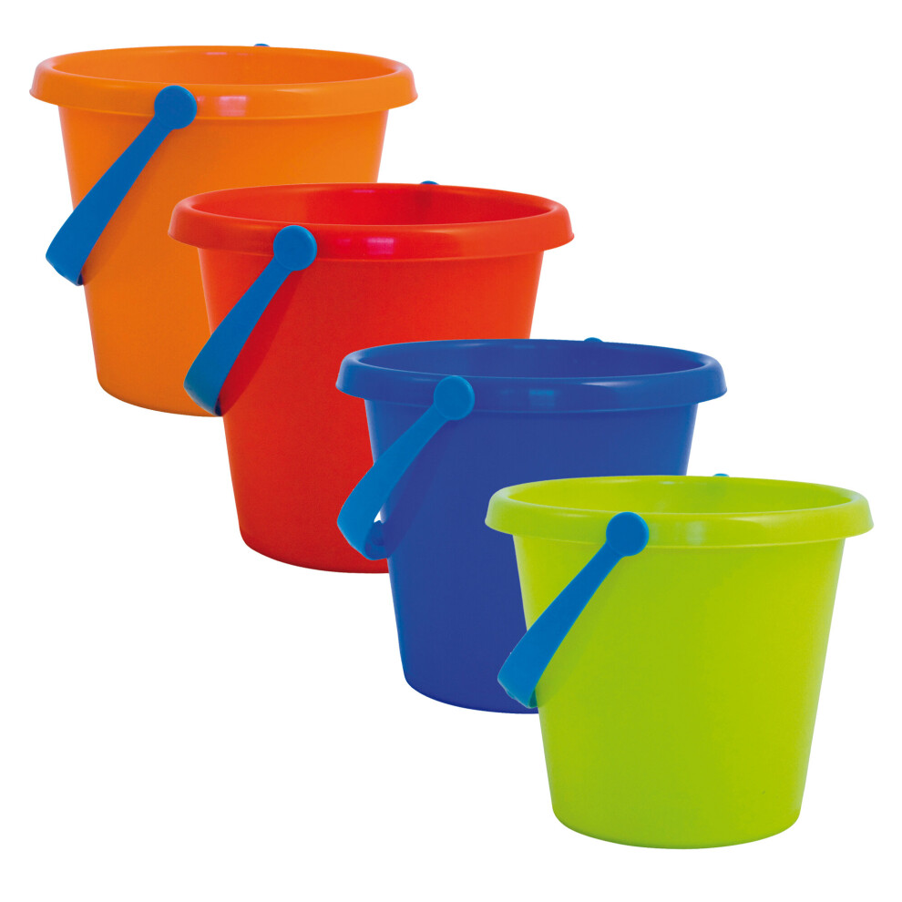 (Plain Bucket, 20) Colourful Plastic Beach Bucket And Spade Set