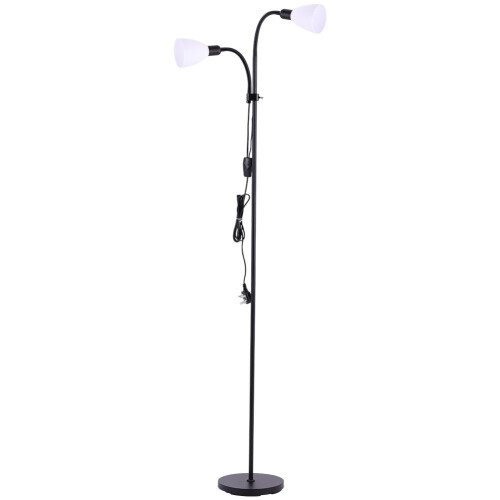 Living And Home (Black) Modern Floor Lamp 2 Light Reading Light 2
