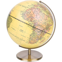 Exerz 30cm World Globe Antique Globe Metal Arc and Base Bronzed colour