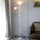 Living And Home (White) Floor Lamp Uplighter 2 Way Floor Light Reading Light 2
