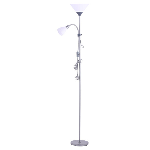 Living And Home (Grey) Floor Lamp Uplighter 2 Way Floor Light Reading Light 2
