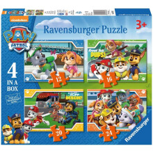 Ravensburger 6936 Paw Patrol-4 in Box (12, 16, 20, 24 Piece) Jigsaw Puzzles for Kids Age 3 Years