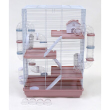 Hamster Cage, Little Zoo Harriet With Tubes, Pink