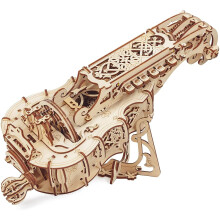 Modelos Mecânicos UGears Puzzle 3-D de Madeira - Instrumento Musical Hurdy-Gurdy