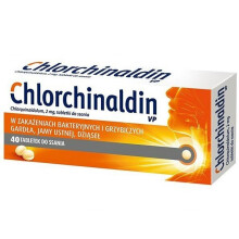 Chlorchinaldin VP 2 mg, 40 lozenges, zapalenie gardła i dziąseł