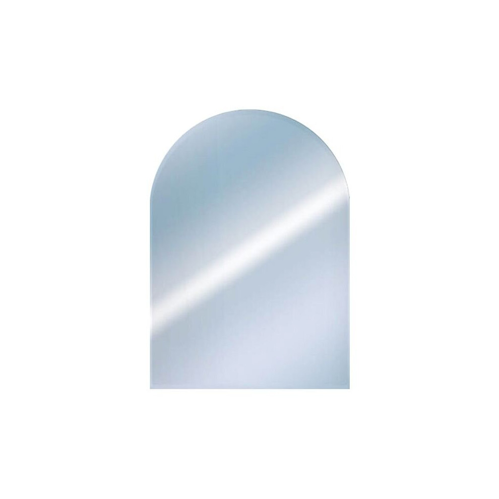 Round Top Bevelled Wall Mounted Bathroom Mirror 50 x 40cm