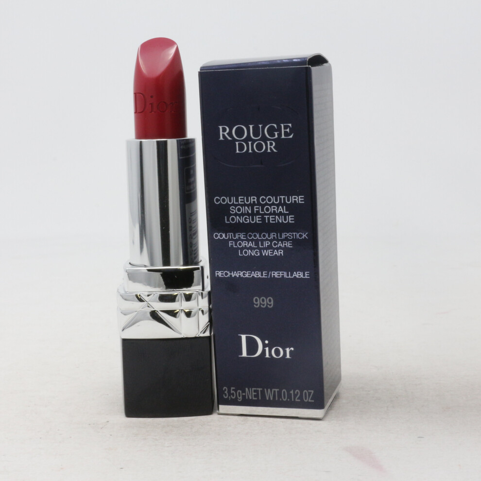 (999 Satin (Refillable)) Dior Rouge Dior Lipstick  0.12oz/3.5g New With Box