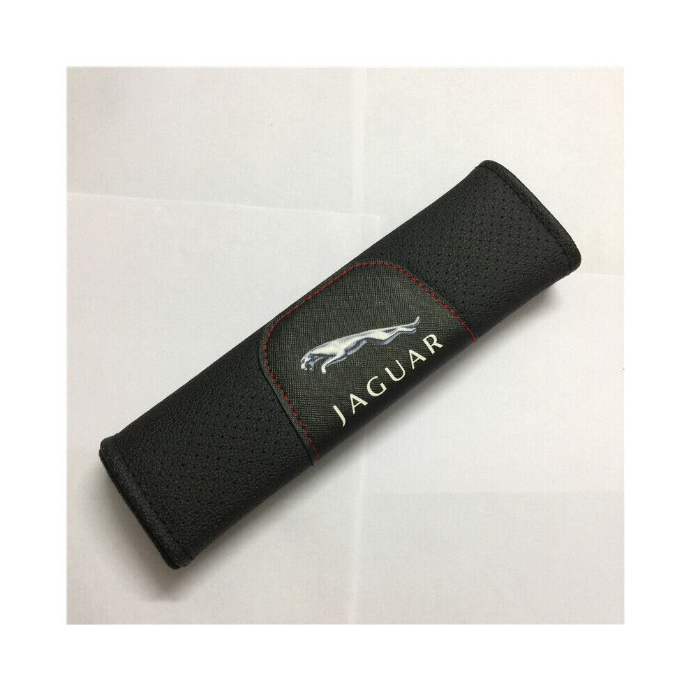 Jaguar 2Pcs High Quality Car Seat Belt Shoulder Cover Pad Auto Black