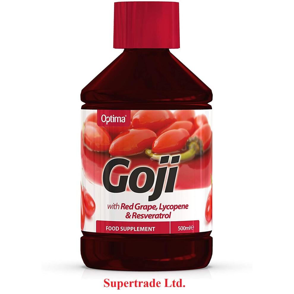 3 X Optima Goji With Red Grape Lycopene & Resveratrol Juice - 500ml 