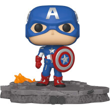 Estatueta Marvel - Avengers Assemble - Capitão América Pop Deluxe 15cm