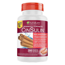 Trunature Advanced Strength Cinsulin, Water Extract of Cinnamon, 200 Vegetarian Capsules