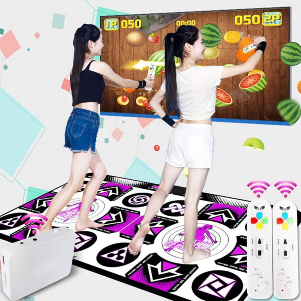 Elikliv Double Dance Mat for Kids/Adults, Wireless Non-Slip Dancer Step  Pads USB Dancing Mat, Light Up Dancing Blanket Dance Mats for  PC/Computer/TV