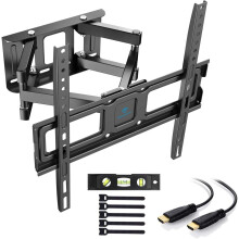 PERLESMITH TV Wall Mount, Swivelling Tilting TV Bracket