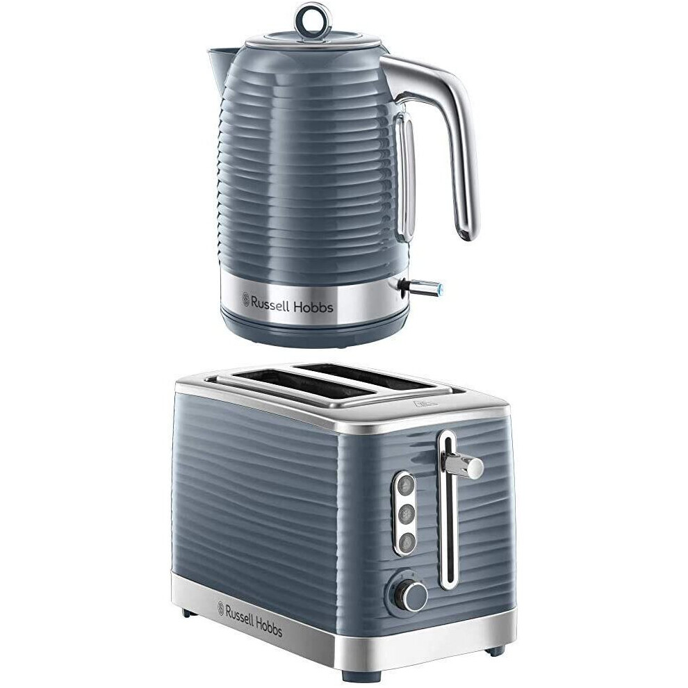 (Grey, Kettle and 2 Slice Toaster) Russell Hobbs 24382 Inspire High Gloss Plastic Four Slice Toaster