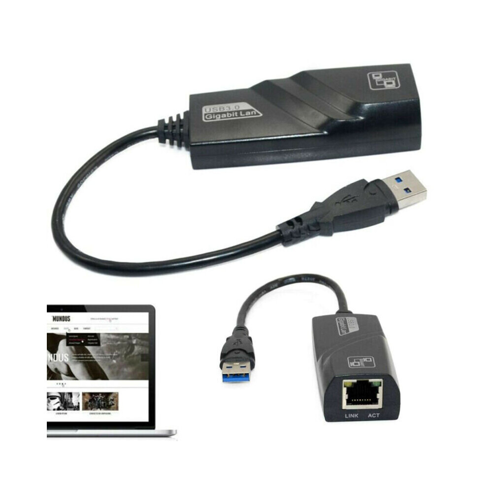 1000Mbps Usb 3.0 To Ethernet Gigabit Lan Network Adapter Cable For Laptop/Pc 683546999733