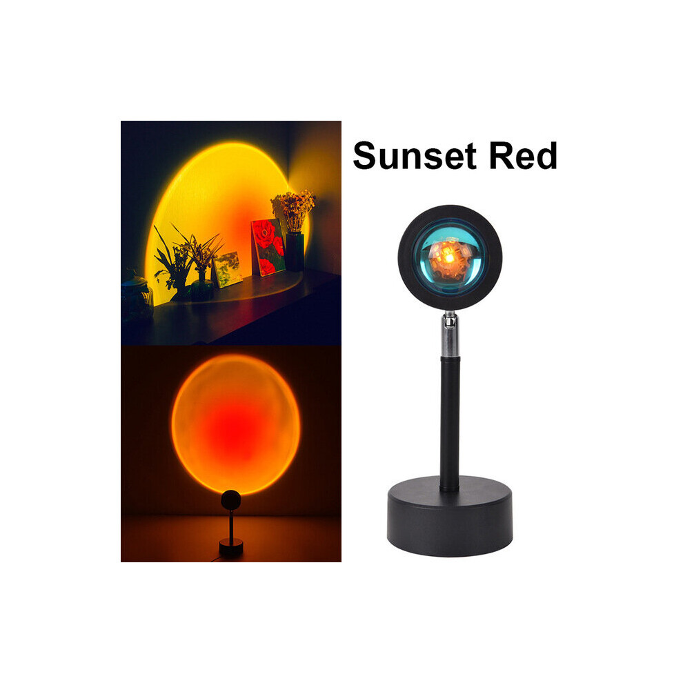 (Sunset Red) USB Rainbow Sunset Red Projector Led Night Light