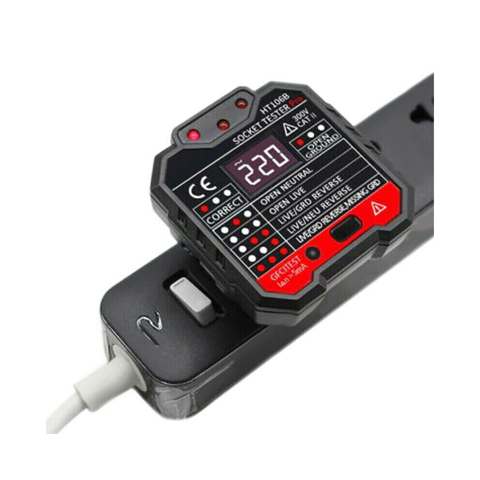 Nope Professional Socket Tester Rcd Leakage Switch Detector With Lcd Screen Size 48