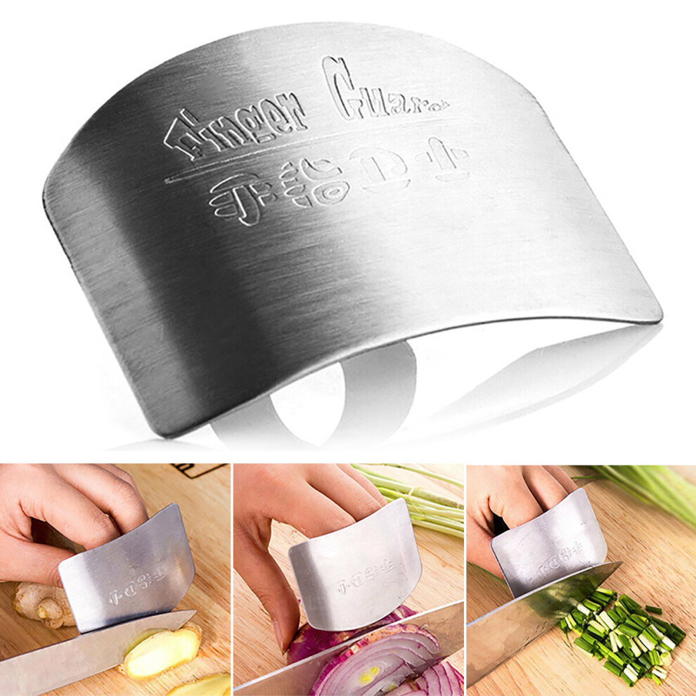 Stainless Steel Finger Hand Protecter Guard Chop Safe Slice Knife Kitchen Tools 683546741226