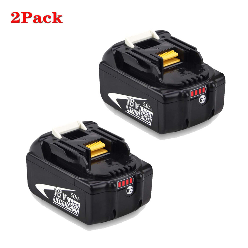 2X BL1850 18V 5A LXT Li-Ion Battery BL1860 LED-Makita Tool Compatible