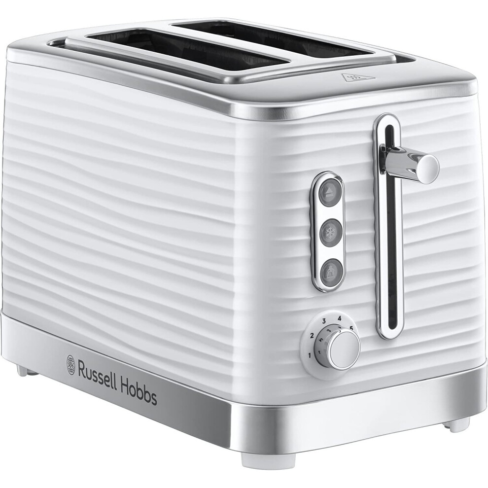 (White,  Two Slice) Russell Hobbs 24381 Inspire High Gloss Plastic Four Slice Toaster,