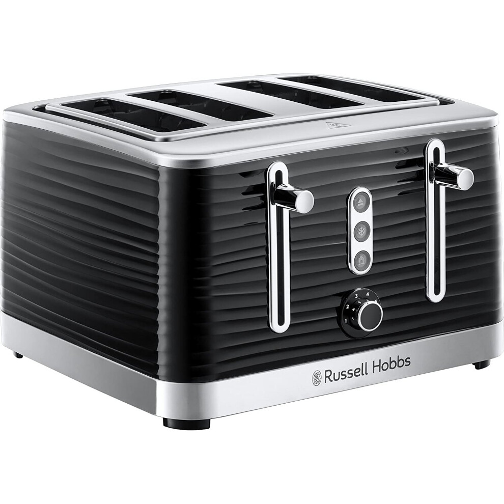 (Black, Four Slice) Russell Hobbs 24381 Inspire High Gloss Plastic Four Slice Toaster,