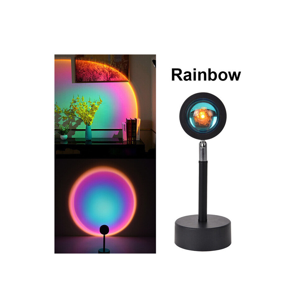 (Rainbow) USB Rainbow Sunset Red Projector Led Night Light