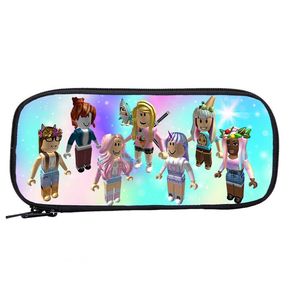 3Pcs Girls Rainbow Roblox Backpack Lunch Bag Pencil Case Schoolbag