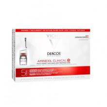 Vichy Dercos Aminexil Clinical 5, anti-hair loss treatment for women, 6 ml x 21 ampoules